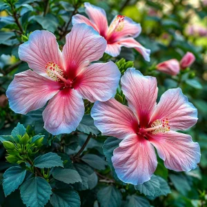 Гибискус садовый Тропикал Сан купить по цене от 293р. в интернет-магазине «Посадика» с доставкой почтой в в Котельникие и по всей России – [изображение №1].