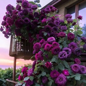 Роза Плетистая Плум Пэшн купить по цене от 610р. в интернет-магазине «Посадика» с доставкой почтой в в Котельникие и по всей России – [изображение №1].